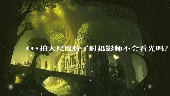 ***拍大尺度片子时摄影师不会看光吗？