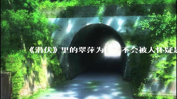 《潜伏》里的翠萍为什么不会被人怀疑是卧底？